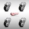 Service Caster 3.5 Inch SS Black Polyurethane Wheel Swivel Bolt Hole Caster Set SCC-SSBH20S3514-PPUB-BLK-4 - alternate 2
